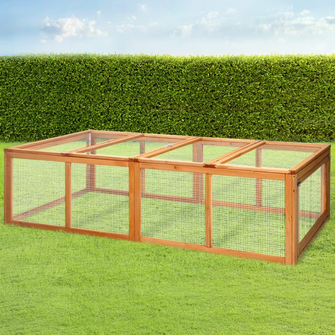 Chicken Coop Rabbit Hutch 180cm Extra Large Wooden Chicken House Run XL Hen Cage