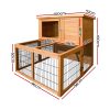 Chicken Coop 96cm x 96cm x 100cm Rabbit Hutch Large Run Wooden Cage Outdoor House