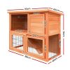 Chicken Coop 88cm x 40cm x 76cm Rabbit Hutch Large House Run Wooden Cage Outdoor