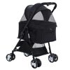 Pet Stroller Dog Carrier Foldable Pram 3 IN 1 Middle Size – Black