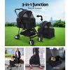 Pet Stroller Dog Carrier Foldable Pram 3 IN 1 Middle Size – Black