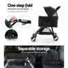 Pet Stroller Dog Carrier Foldable Pram 3 IN 1 Middle Size – Black