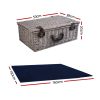 6 Person Picnic Basket Set Cooler Bag Insulated Blanket Plates Navy