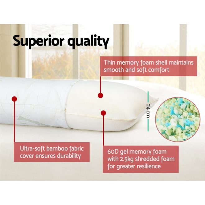 Body Support Pillow Bamboo Cover