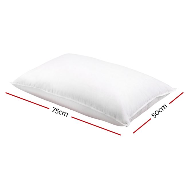 Bedding Goose Feather Down Twin Pack Pillow – 73×48 cm