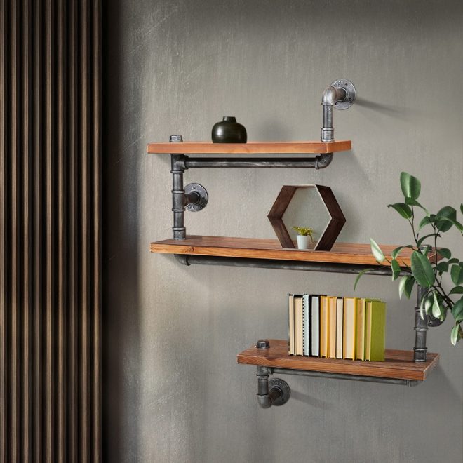 Floating DIY Pipe Shelf 3 Tiers – IONA