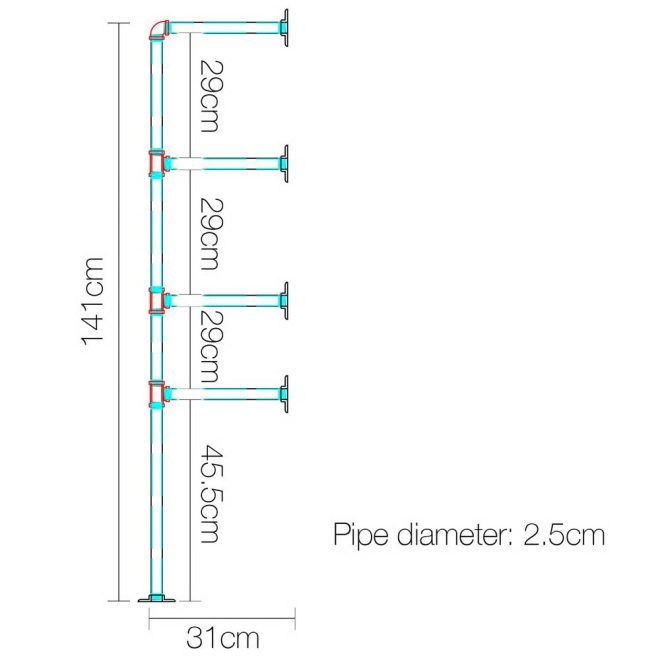 Floating DIY Pipe Shelf Metal Brackets Set of 2