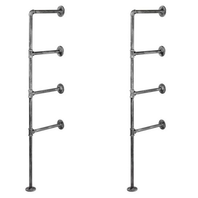 Floating DIY Pipe Shelf Metal Brackets Set of 2