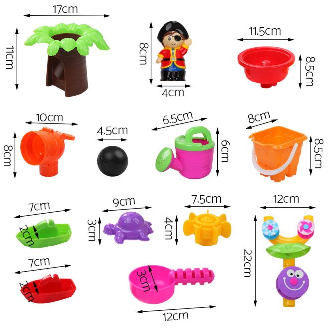 Kids Sandpit Pretend Play Set Sand Water Table Outdoor Beach Toy Children