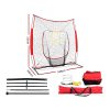 7ft Baseball Net Pitching Kit with Stand Softball Training Aid Sports