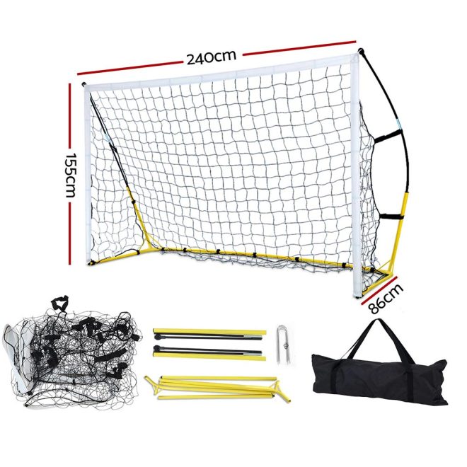 Portable Soccer Football Goal Net Kids Outdoor Training Sports – 240x185x86 cm