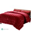 Bedding Faux Mink Quilt Burgundy – QUEEN