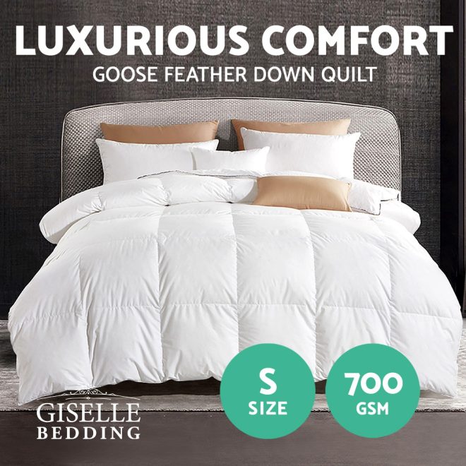 700GSM Goose Down Feather Quilt Single