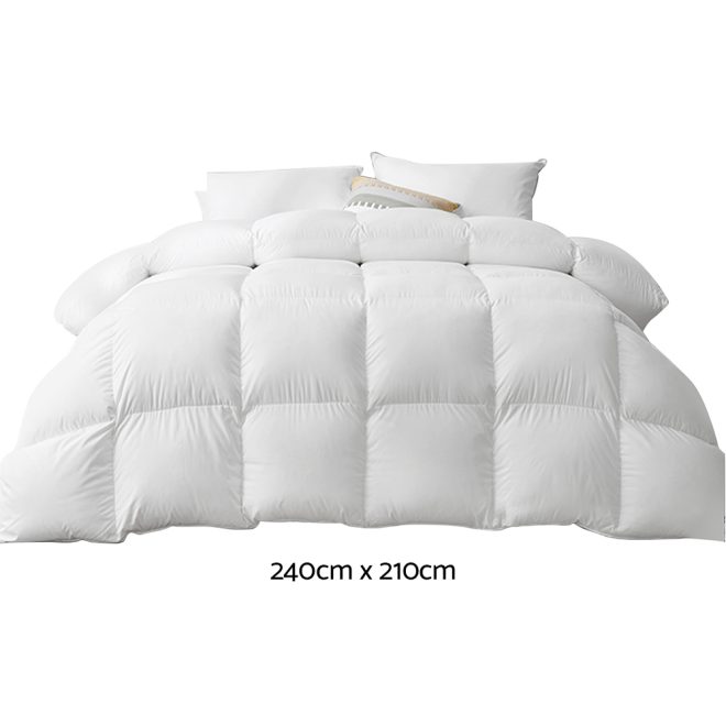 Bedding Goose Down Feather Quilt – KING, 500 GSM