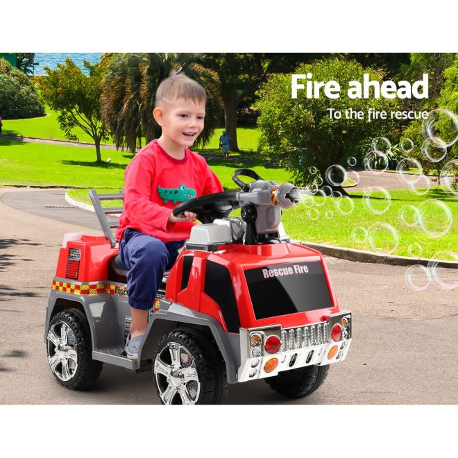 Kids Electric Ride On Car Fire Engine Fighting Truck Toy Cars 6V Red