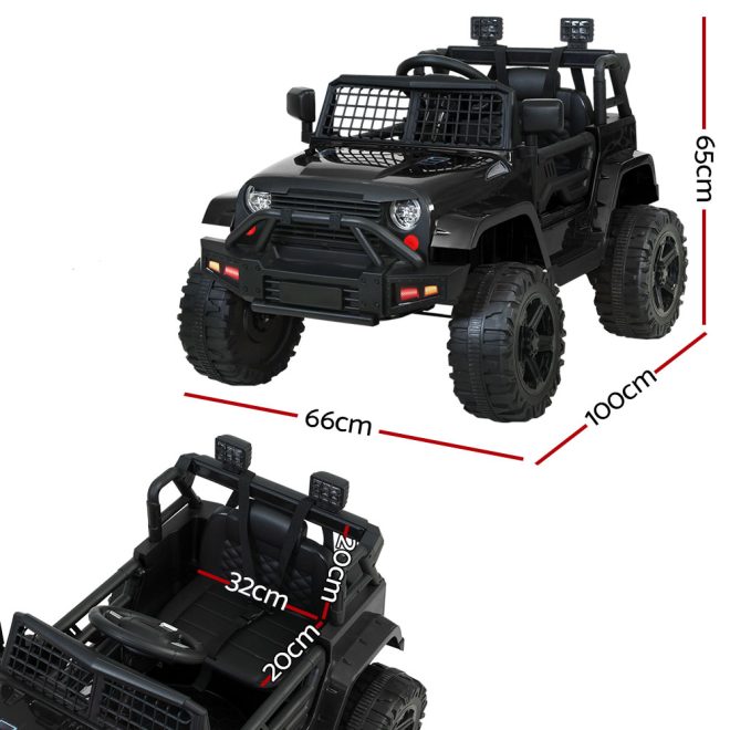 Kids Ride On Car Electric 12V Car Toys Jeep Battery Remote Control – Black