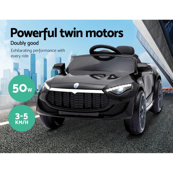 Kids Ride On Car Electric Toys 12V Battery Remote Control MP3 LED – Black