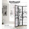 Pleasanton Room Divider Screen Privacy Dividers Pine Wood Stand Black White – 4