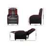 Recliner Chair Gaming Chair Leather Black Serik