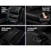 Recliner Chair Leather Black Cissy