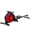 Rowing Machine Rower Magnetic Resistance Exercise Gym Home Cardio Red