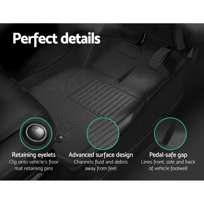 Car Floor Mats Rubber Fits Ford Ranger PX PX2 PX3 Dual Cab 2011-2022 3D