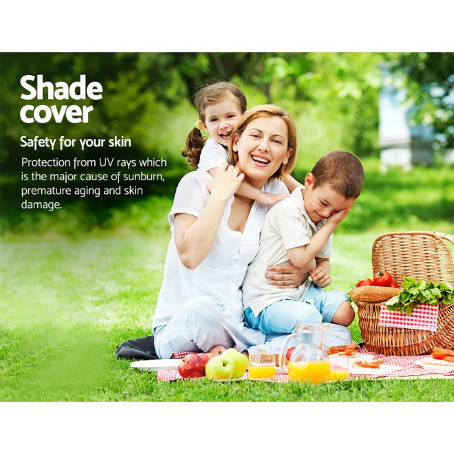 Shade Sail 5x5x5m Rectangle 185GSM 95% Sand Shade Cloth