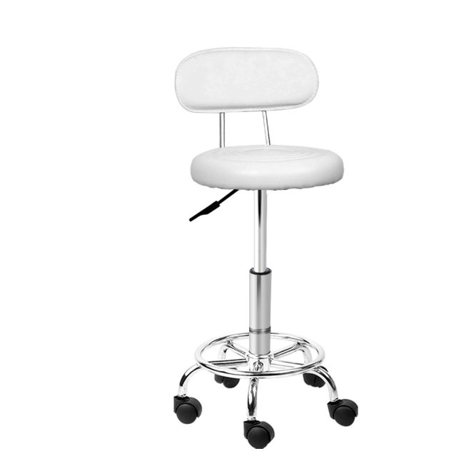 Salon Stool Swivel Chair Backrest Barber Hairdressing Hydraulic Height