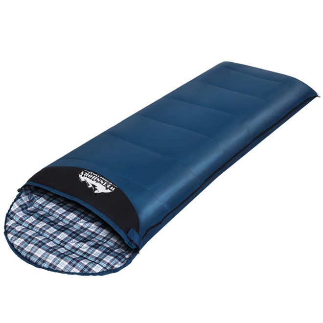 Sleeping Bag Single Camping Hiking Winter Thermal – Navy Blue