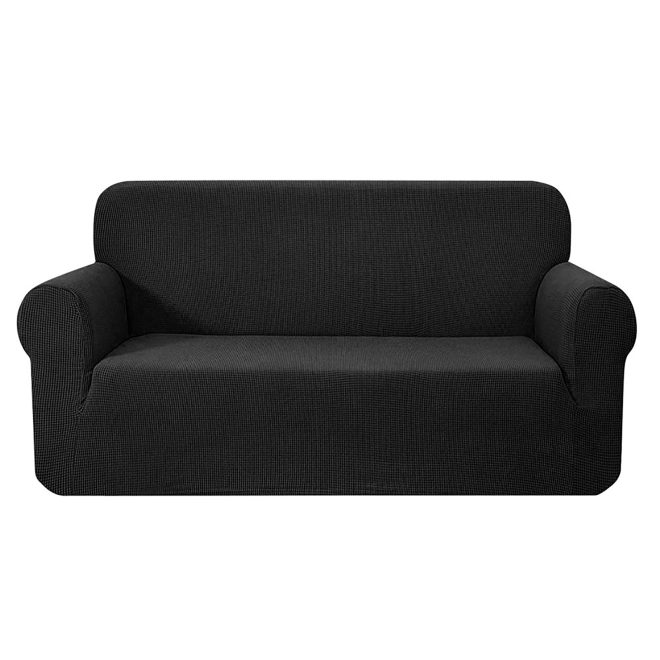 High Stretch Sofa Cover Couch Lounge Protector Slipcovers 3 Seater – Black