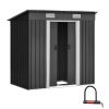 Garden Shed Outdoor Storage Sheds Tool Workshop – 1.94×1.21 m, With base