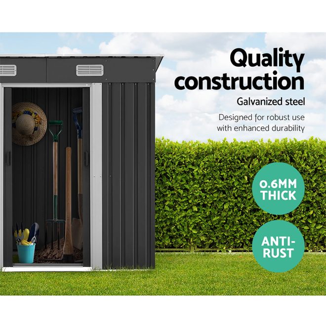 Garden Shed Outdoor Storage Sheds Tool Workshop – 1.94×1.21 m, With base