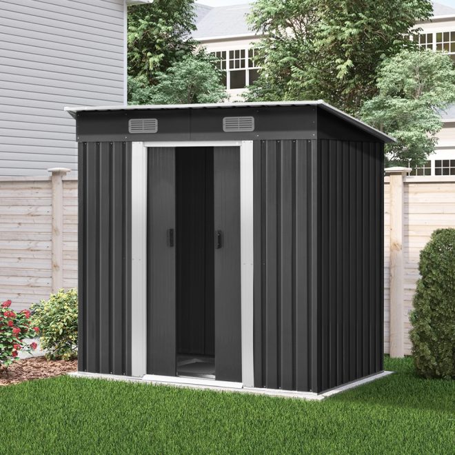 Garden Shed Outdoor Storage Sheds Tool Workshop – 1.94×1.21 m, With base