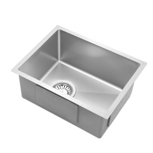 Stainless Steel Kitchen Sink Under/Top/Flush Mount Silver – 34x44x20.5 cm