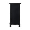 Dearne Vintage Bedside Table Chest Storage Cabinet Nightstand – Black