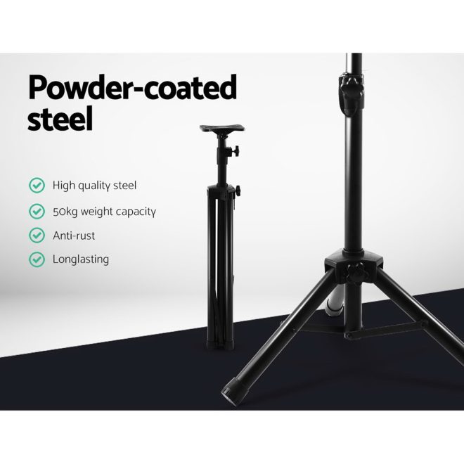 Set of 2 Adjustable 120CM Speaker Stand – Black