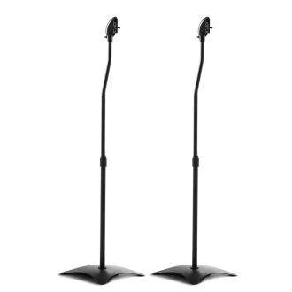 Set of 2 112CM Surround Sound Speaker Stand – Black