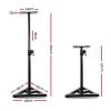 Set of 2 120CM Surround Sound Speaker Stand – Black