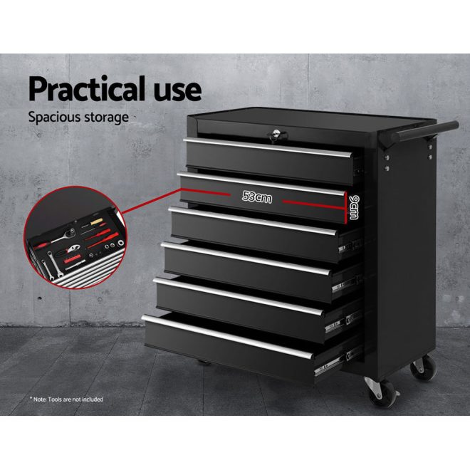 6 Drawer Tool Box Cabinet Chest Trolley Cart Garage Toolbox Storage