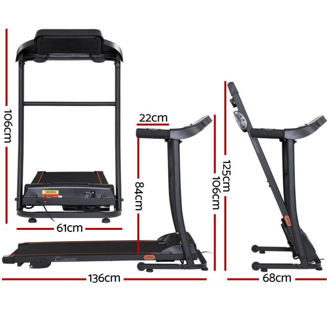 Electric Treadmill Incline Home Gym Exercise Machine Fitness 400mm – Model 1