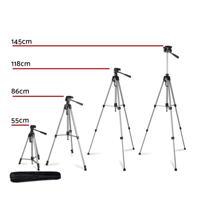 Professional Camera Tripod Monopod Stand DSLR Pan Head Mount Flexible