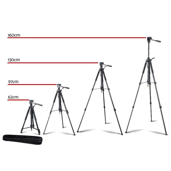 Professional Camera Tripod Monopod Stand DSLR Pan Head Mount Flexible