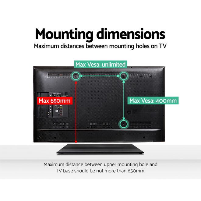 TV Stand Mount Bracket for 32″-65″ Universal Pedestal Tabletop Desktop