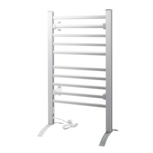 Electric Heated Towel Rail Rails Warmer Rack Aluminium – 10 Bars