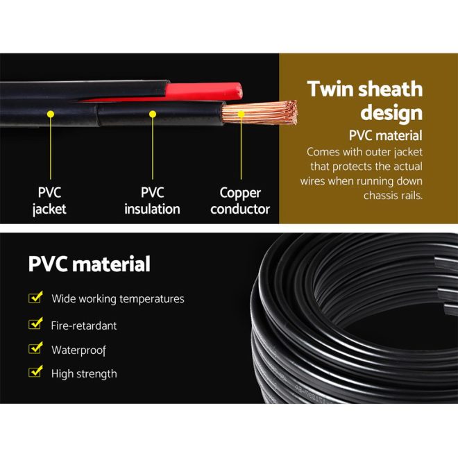 Twin Core Wire Electrical Automotive Cable 2 Sheath 450V 10M – 6BS