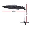 Roma Outdoor Umbrella – Charcoal