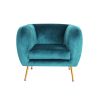 Armchair Lounge Arm Chair Sofa Accent Armchairs Chairs Couch Velvet – Green