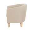 Armchair Lounge Chair Tub Accent Armchairs Fabric Sofa Chairs – Beige