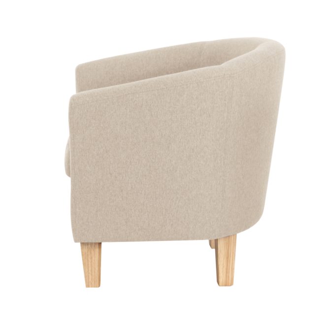 Armchair Lounge Chair Tub Accent Armchairs Fabric Sofa Chairs – Beige