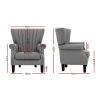 Upholstered Fabric Armchair Accent Tub Chairs Modern seat Sofa Lounge – Grey